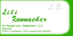 lili rammacher business card